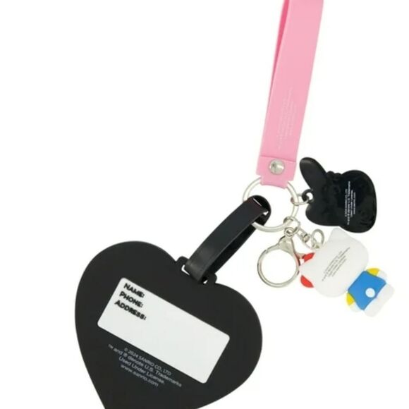 Hello Kitty & Friends My Melody & Hello Kitty Heart Bag Tag & Lanyard Set - Picture 4 of 8